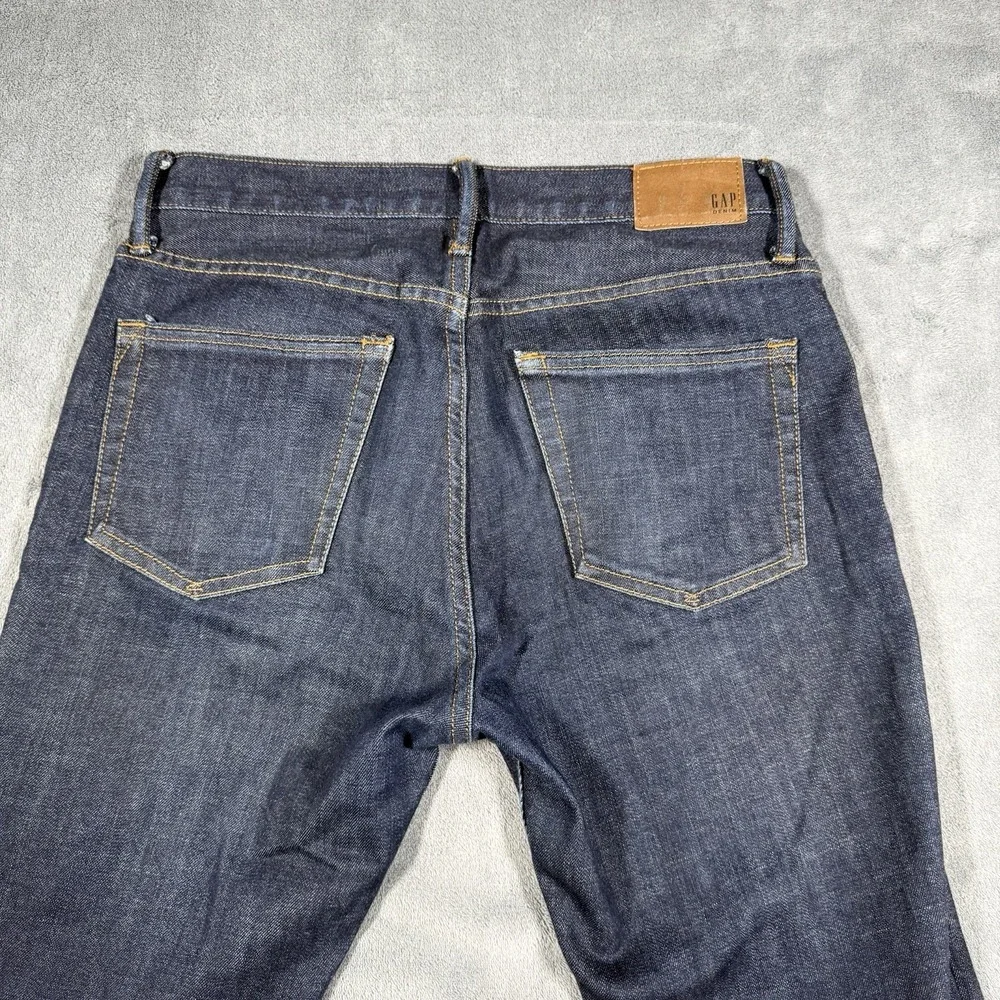 Gap‎ 1969 Straight Leg Men's Skinny Jeans Size 30x32 Dark Wash EUC